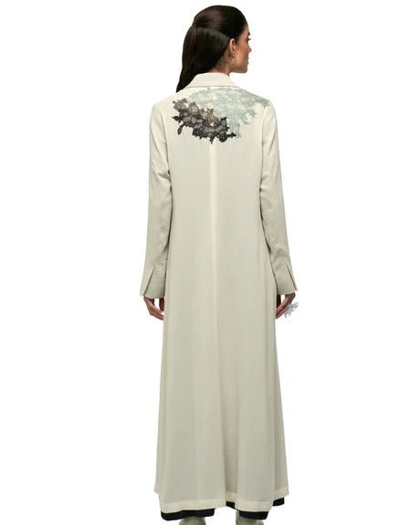 LINA-BE – Beige Crepe Abaya - 1309 - MIRA Y MANO