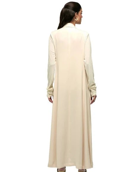 TAY-IV – Ivory Silk Abaya - 1309 - MIRA Y MANO
