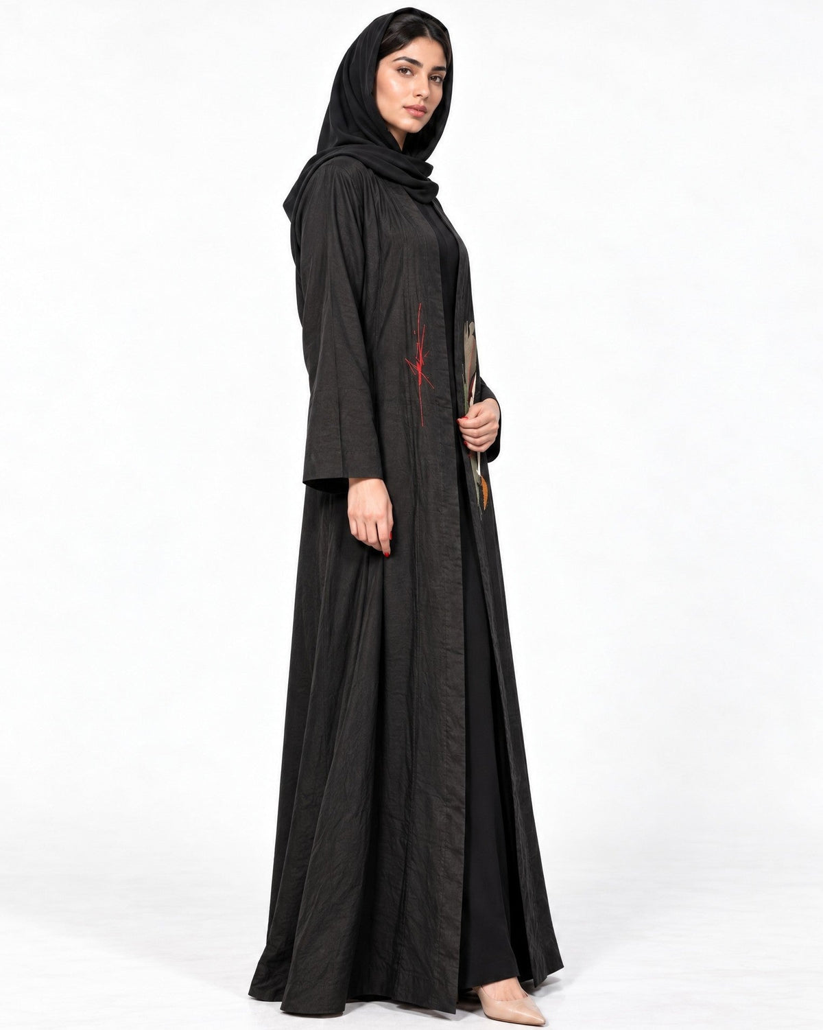 Aliya Black Abaya Set - AMBER FEROZ - MIRA Y MANO