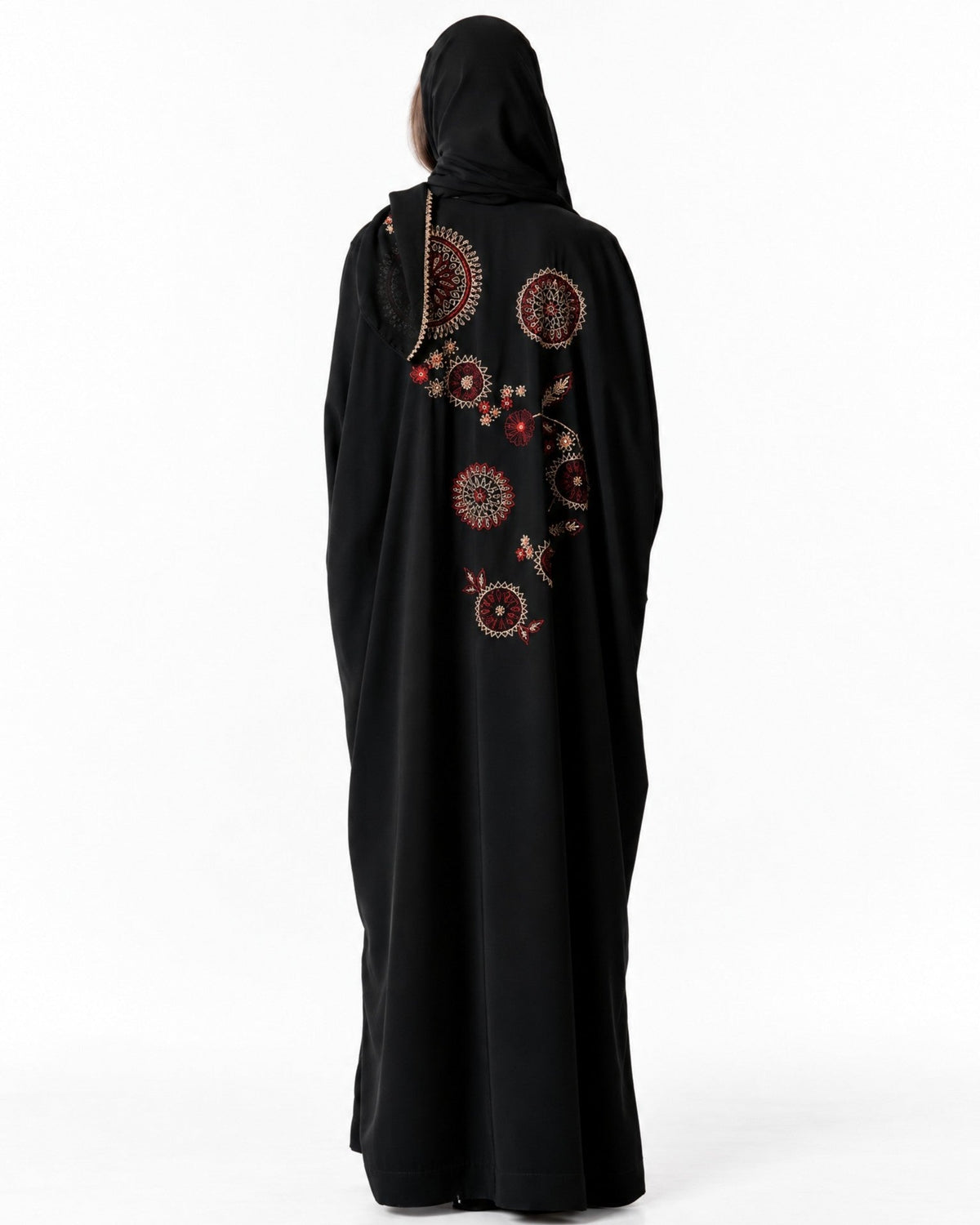 NEW-2 – Black Crepe Abaya Set - AMORE MIO BY HITU - MIRA Y MANO