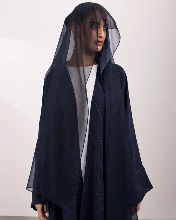 A26-08 – Navy Crepe Abaya - ASL - MIRA Y MANO