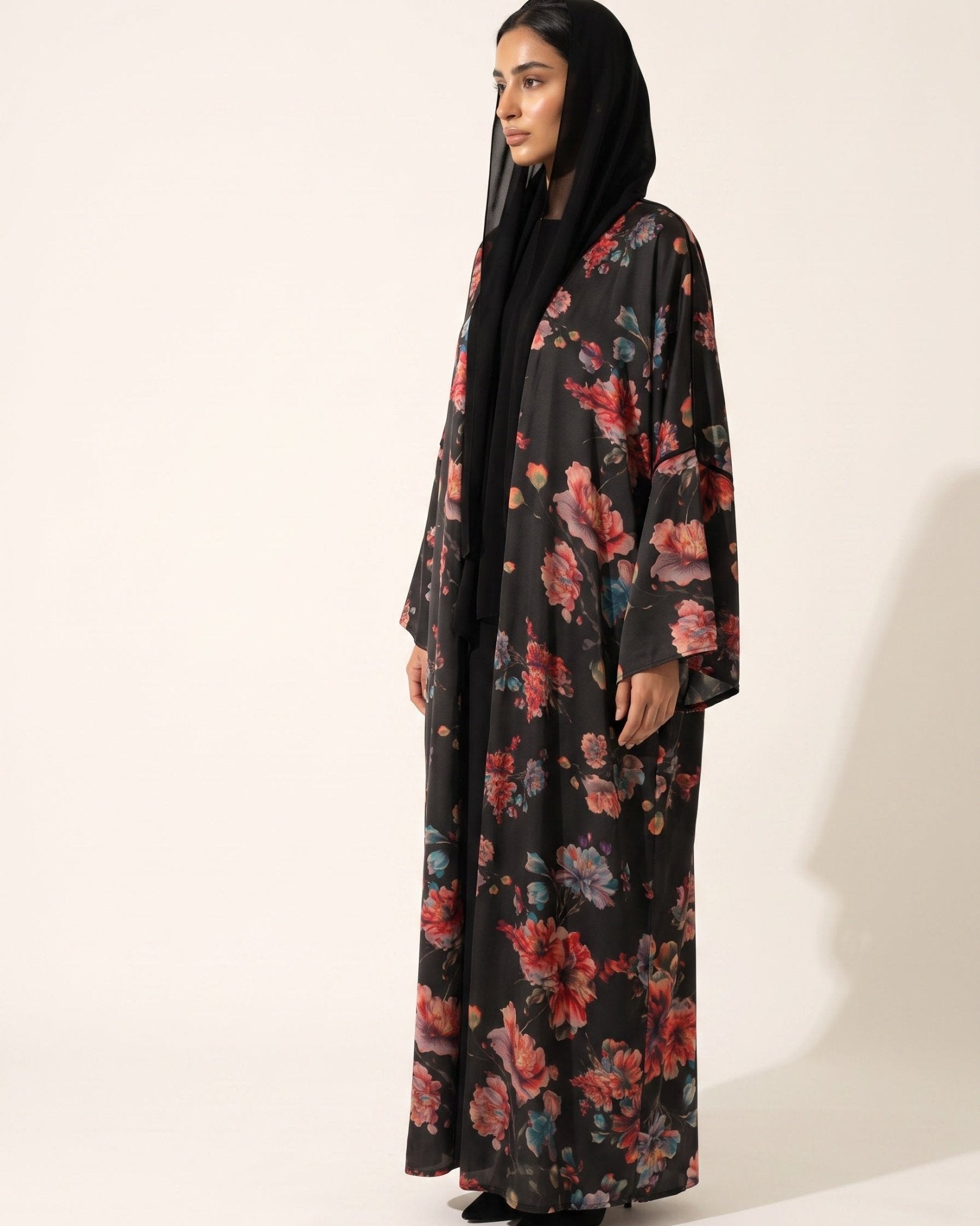BA010BK ABAYA - BY AFRAA - MIRA Y MANO