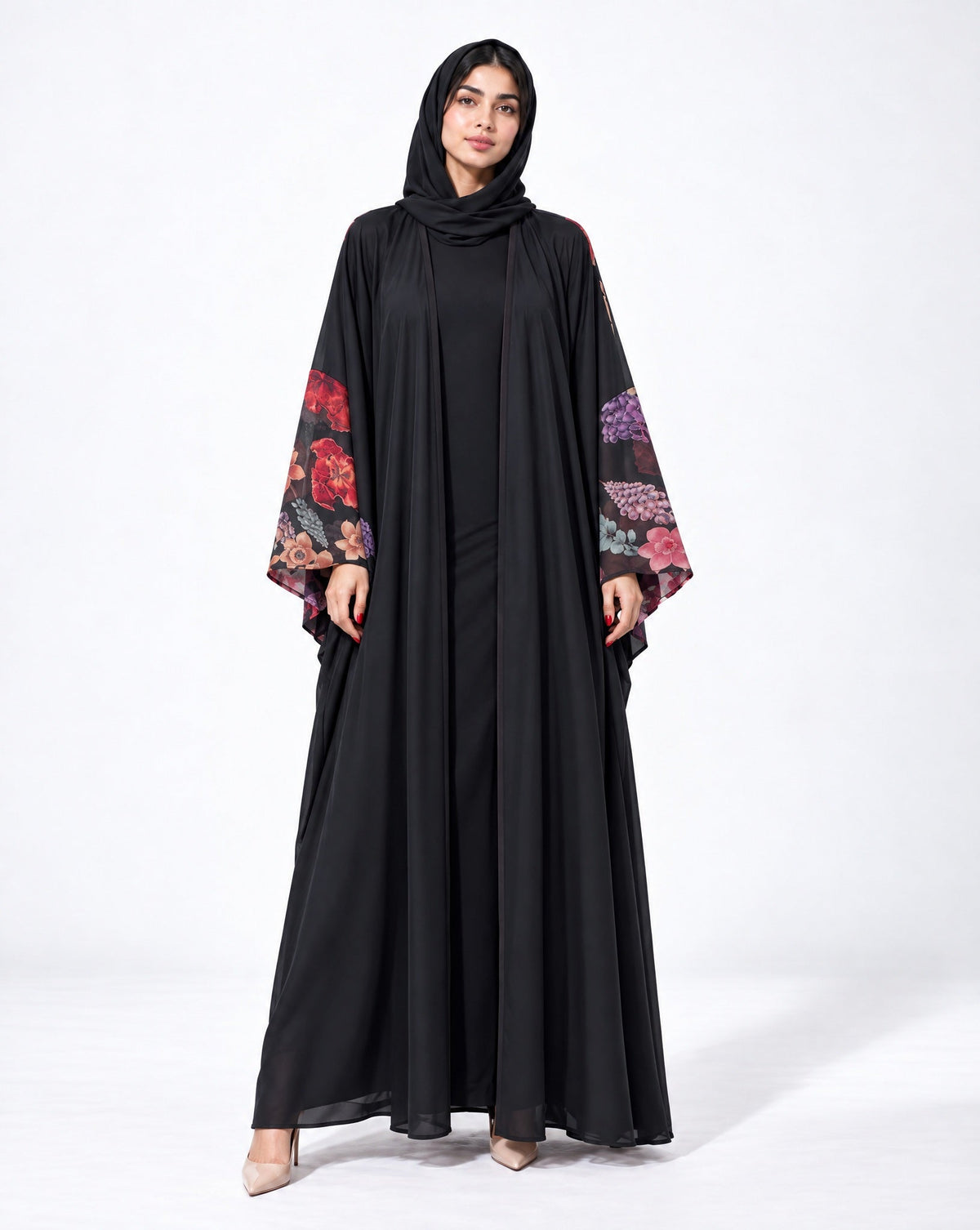 BA10-BK ABAYA - BY AFRAA - MIRA Y MANO