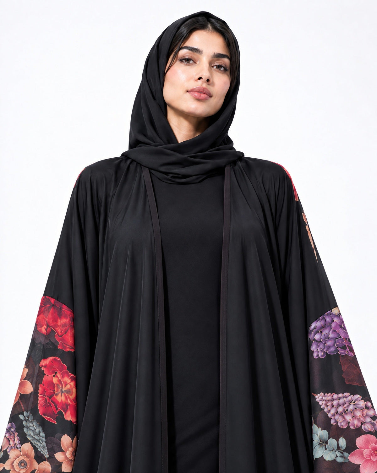 BA10-BK ABAYA - BY AFRAA - MIRA Y MANO