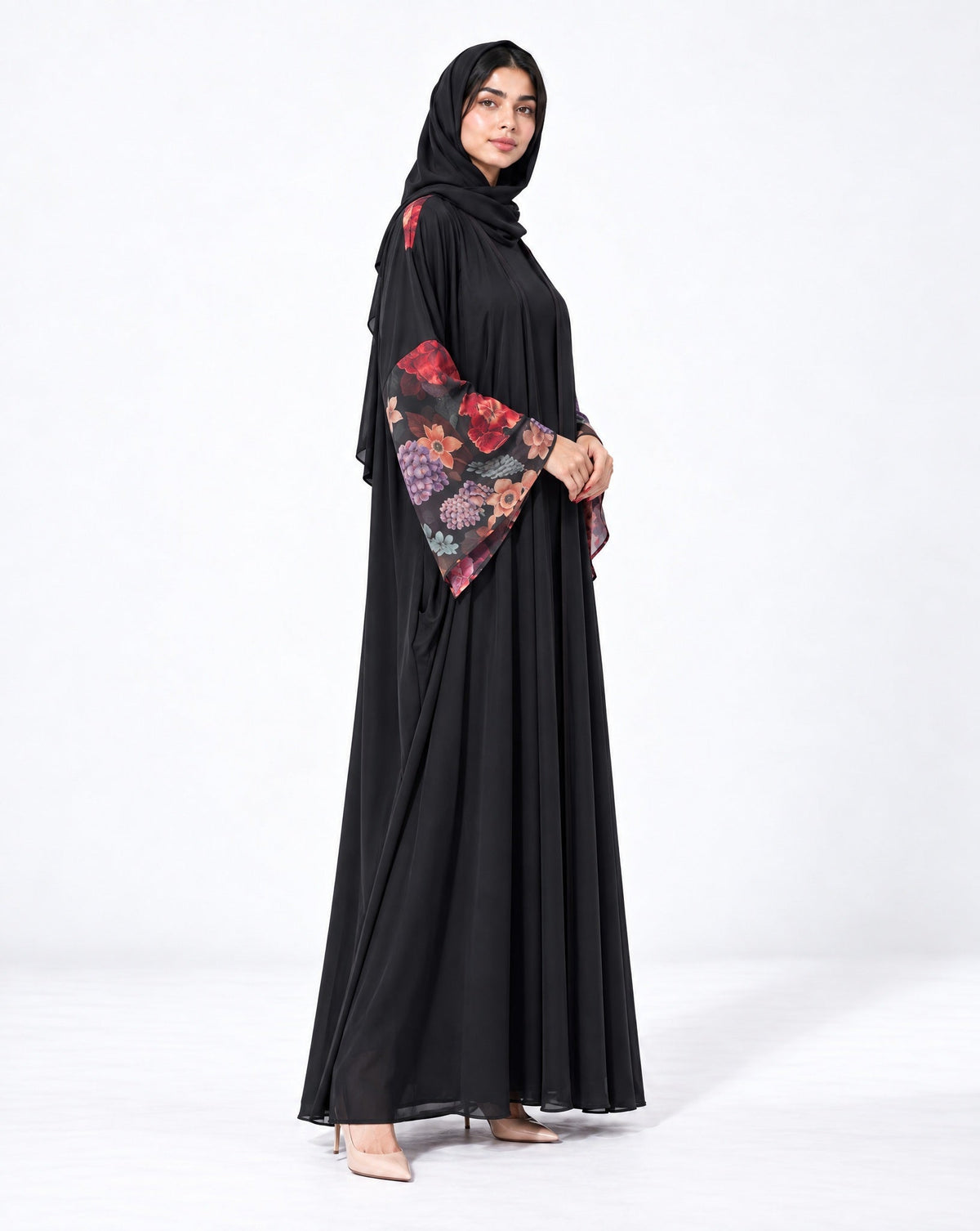 BA10-BK ABAYA - BY AFRAA - MIRA Y MANO