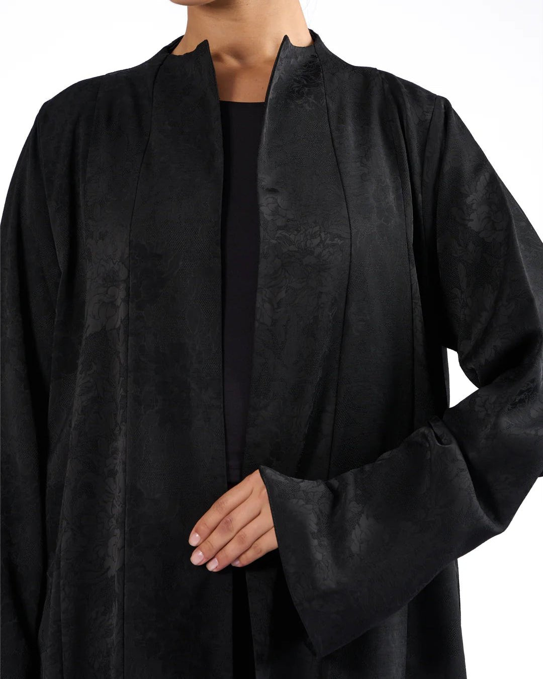 ALBA BLACK ABAYA - BY NOUF - MIRA Y MANO