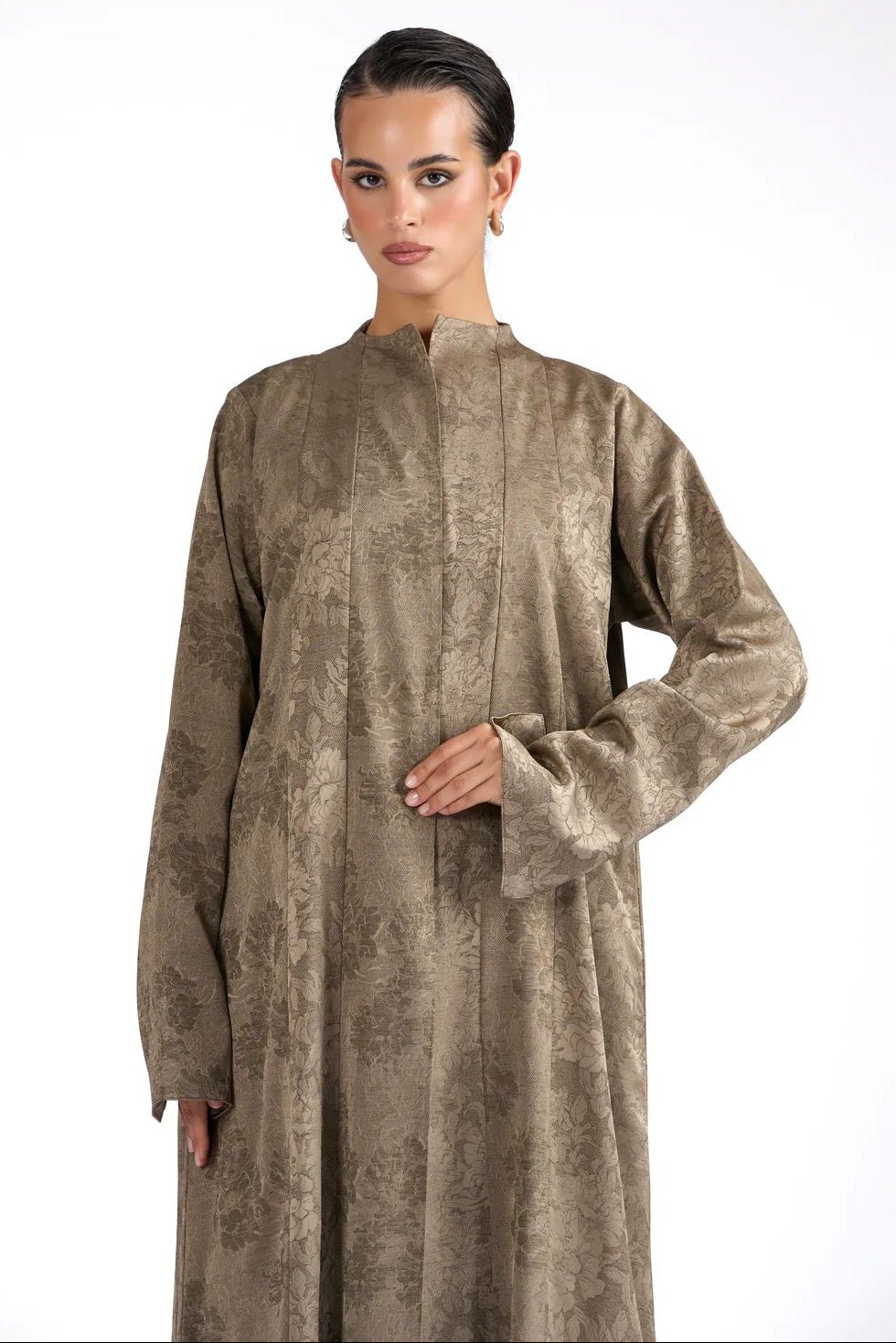 ALBA TAUPE ABAYA - BY NOUF - MIRA Y MANO