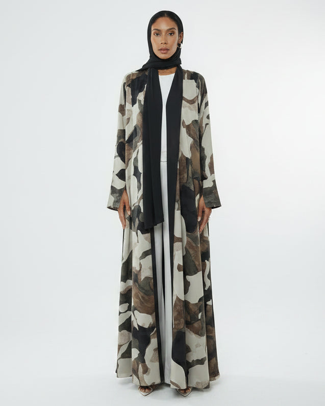 SANDSTONE ABAYA - BY NOUF - MIRA Y MANO