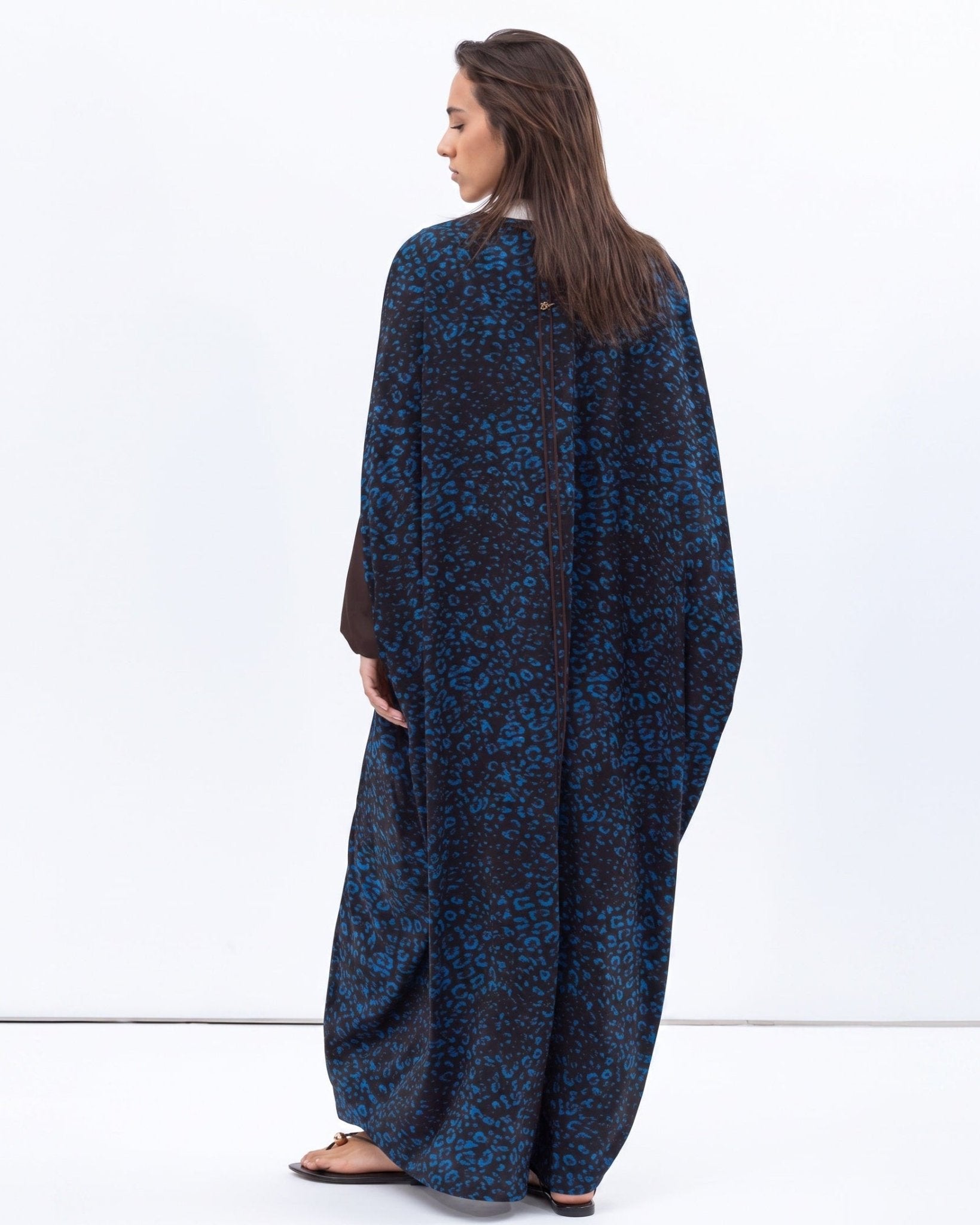 AB-BF-LCF-BLU-BRN – Blue Abaya - CHIKA - MIRA Y MANO