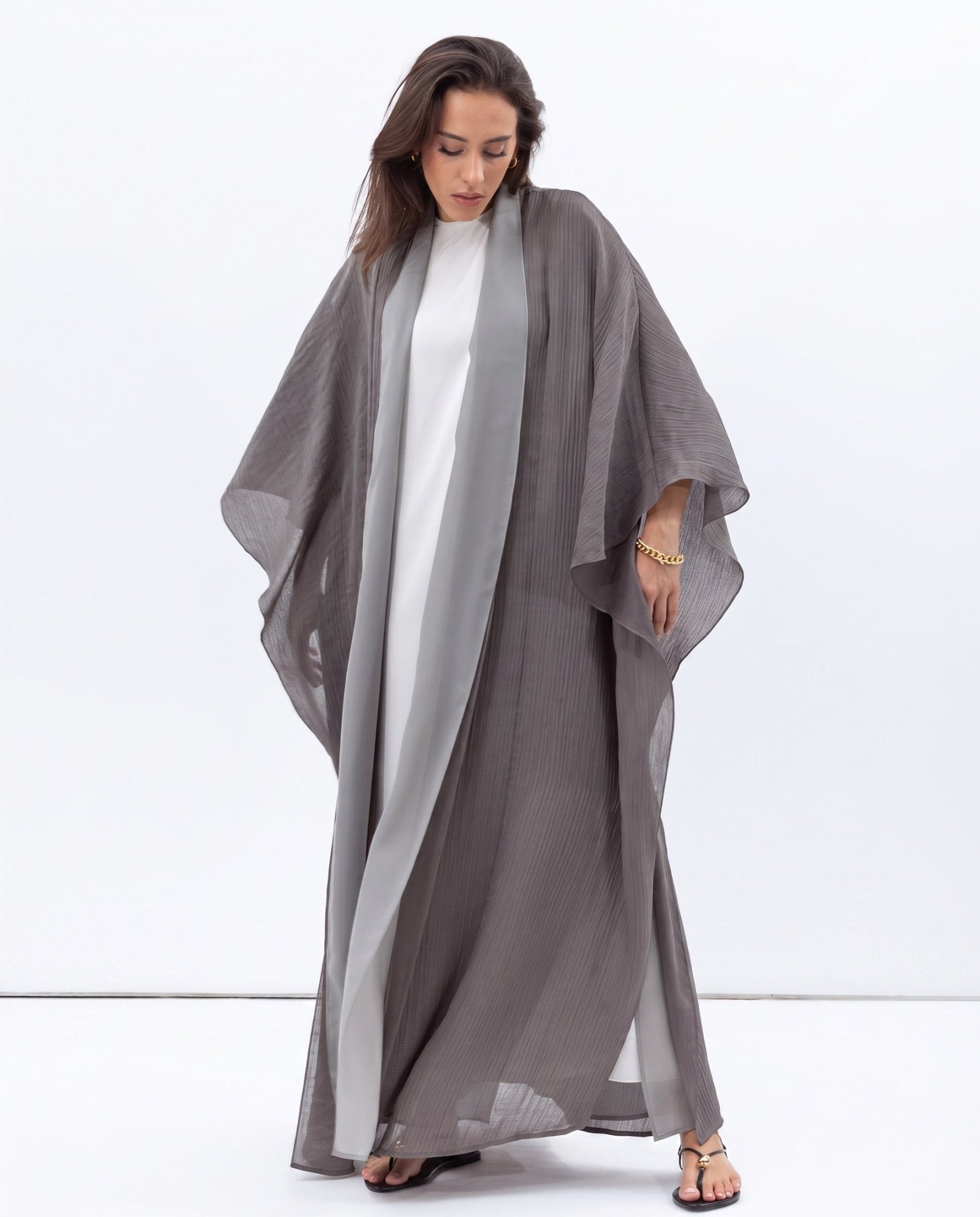 AB-FL-2LYR-OLVGRN – Olive Abaya - CHIKA - MIRA Y MANO