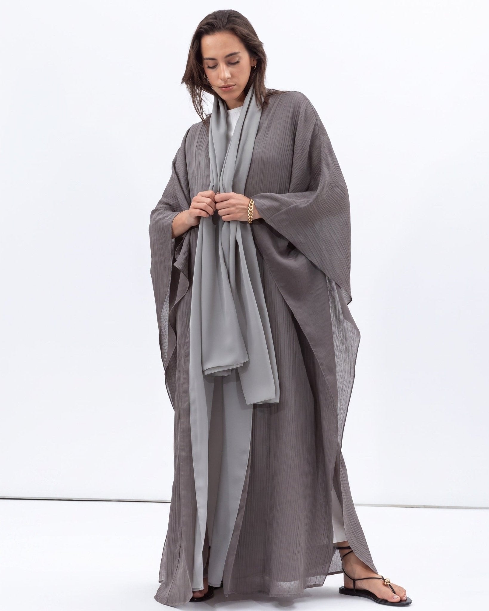 AB-FL-2LYR-OLVGRN – Olive Abaya - CHIKA - MIRA Y MANO