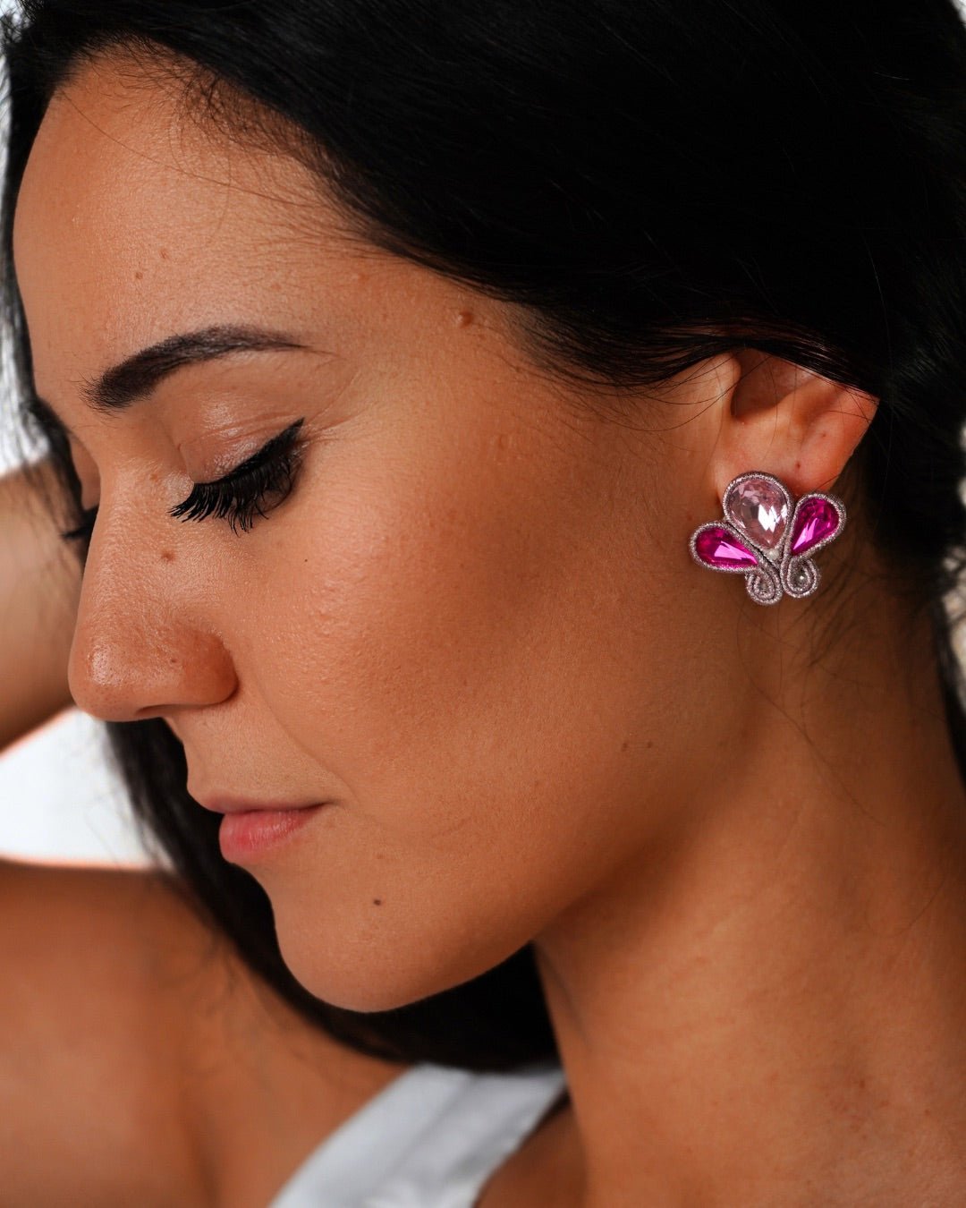 PRENDAS 6PV – Hot Pink Cotton Mix Earring - DESIREA - MIRA Y MANO