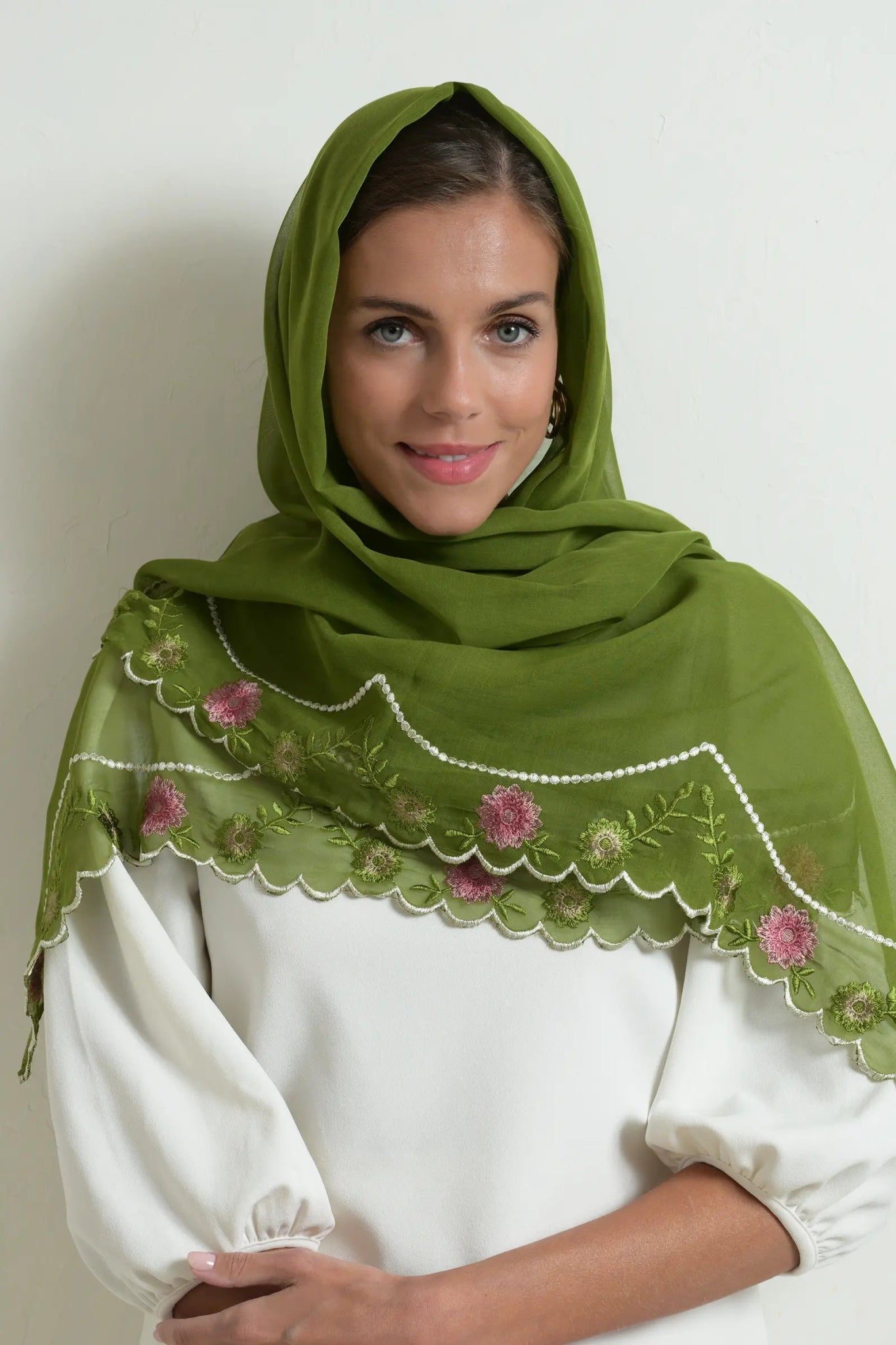 AZ1029 CLOVER SCARF - FOULARD - MIRA Y MANO