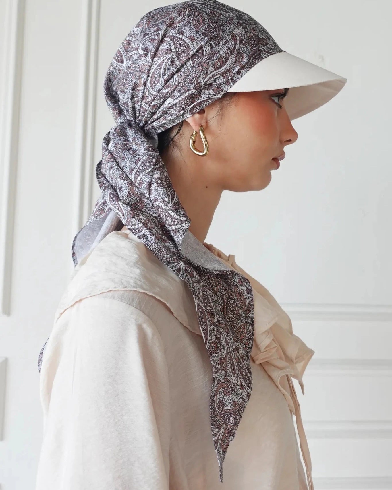 SR1001 ANTIQUE BLOOM TURBAN HAT - FOULARD - MIRA Y MANO