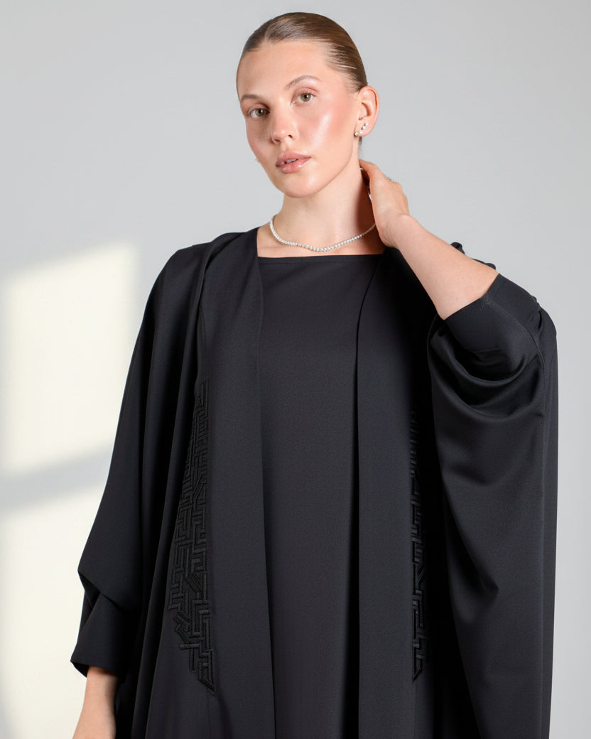 FC 808 ABAYA SET - FOUZ COUTURE - MIRA Y MANO