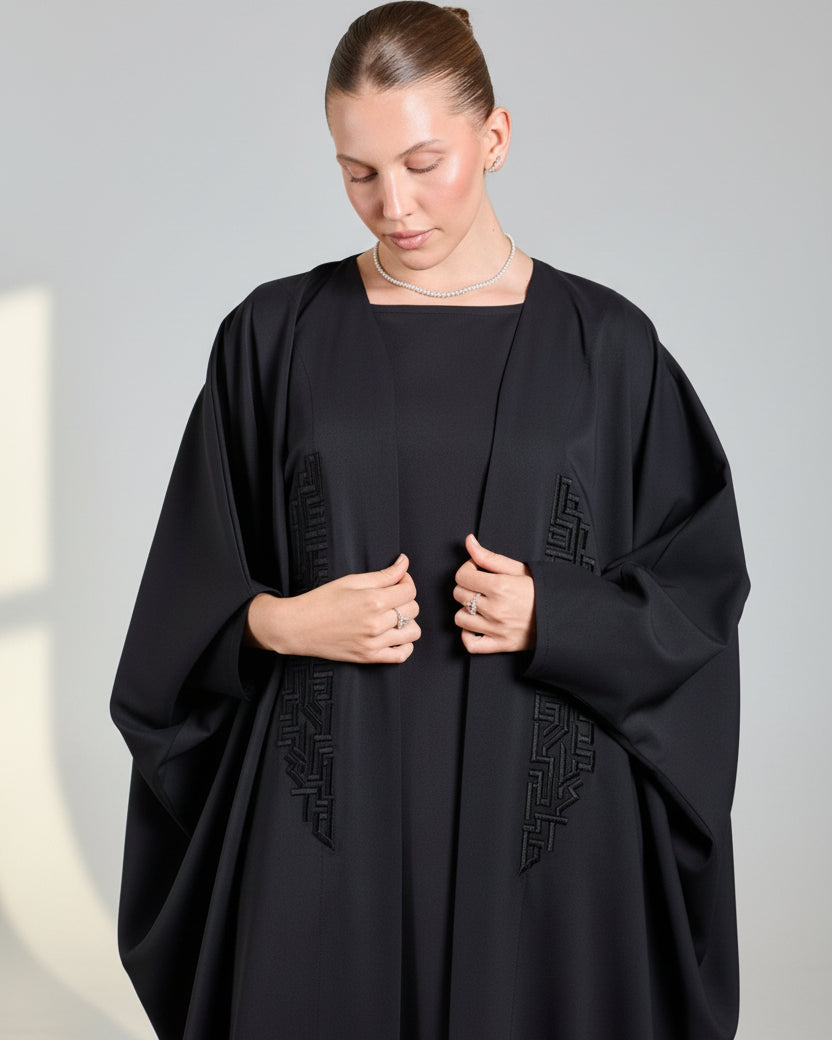 FC 808 ABAYA SET - FOUZ COUTURE - MIRA Y MANO