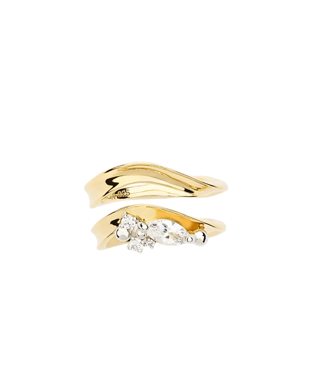 DOUBLE MOON TWIST RING - GHALIA - MIRA Y MANO