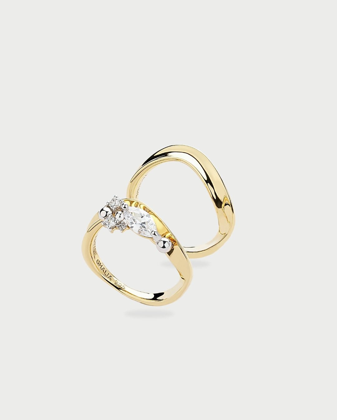 DOUBLE MOON TWIST RING - GHALIA - MIRA Y MANO