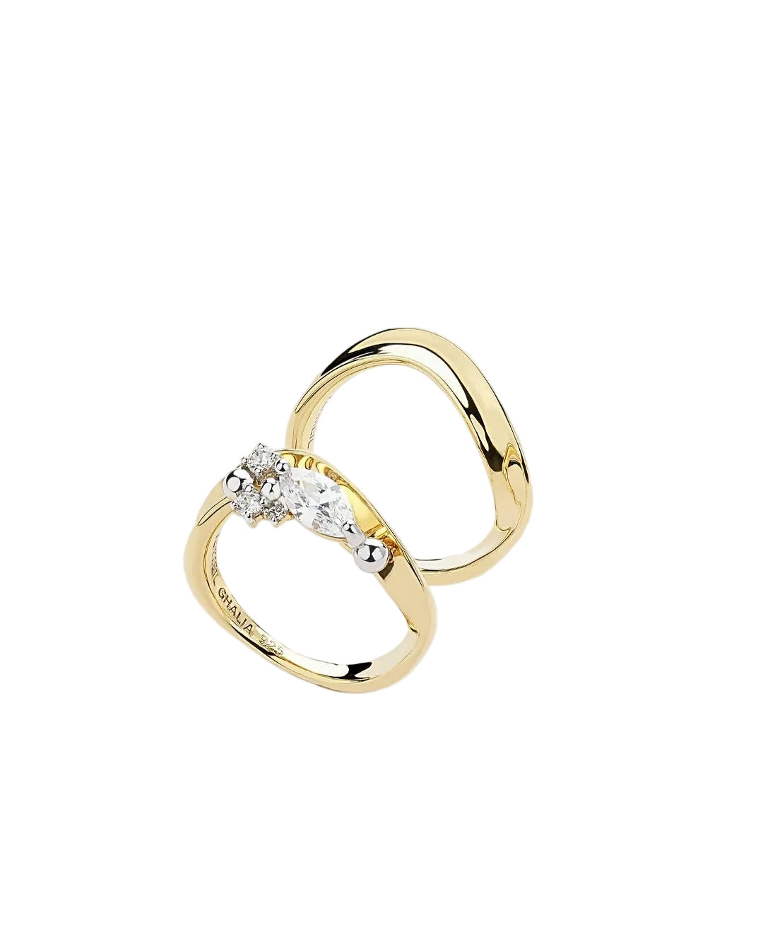 DOUBLE MOON TWIST RING - GHALIA - MIRA Y MANO