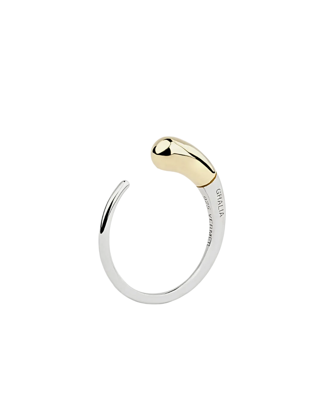 SILVER SLEEK MOON RING - GHALIA - MIRA Y MANO