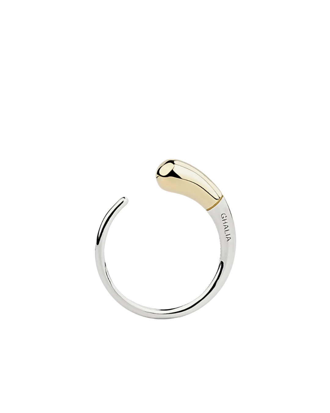 SILVER SLEEK MOON RING - GHALIA - MIRA Y MANO