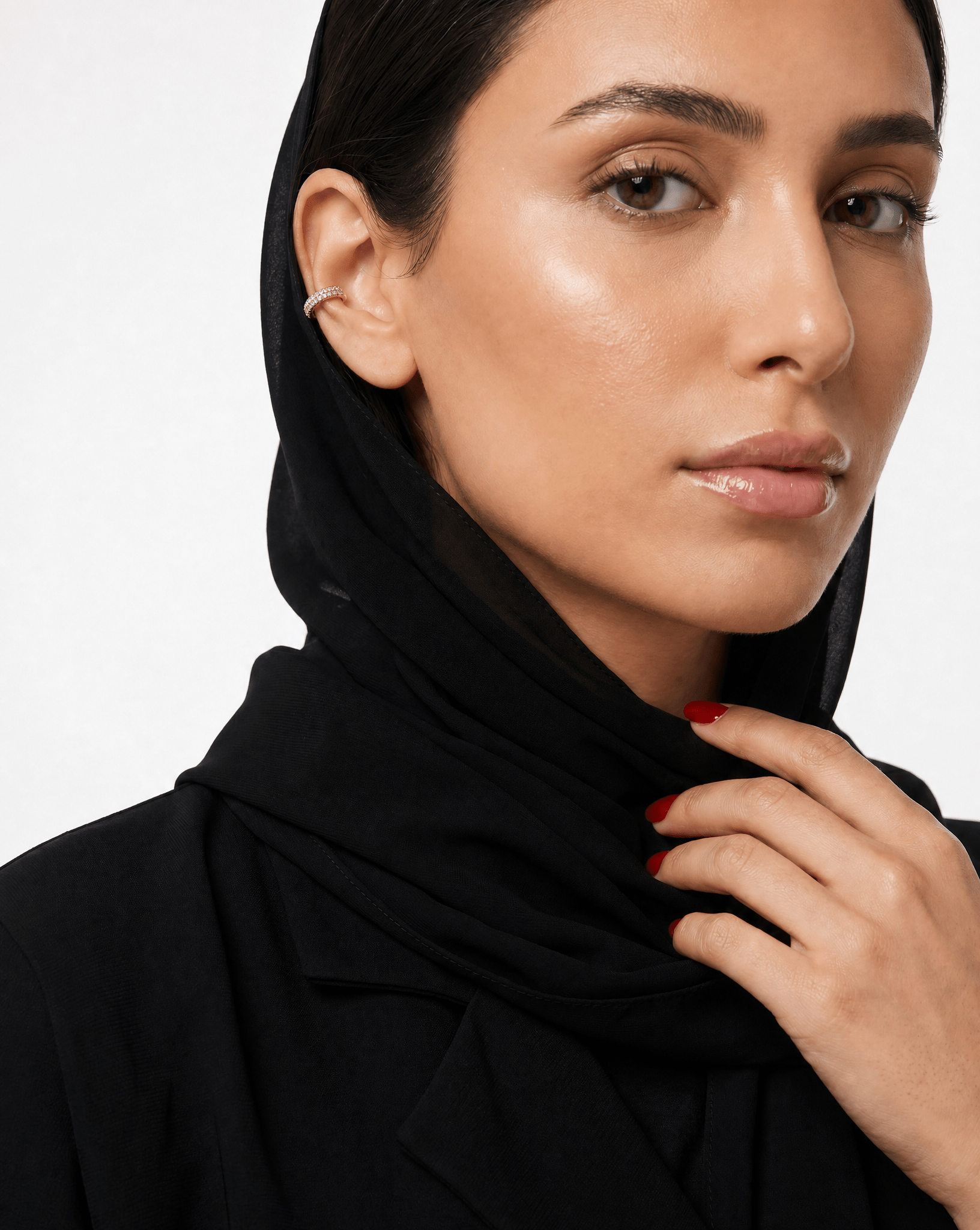 SINGLE GOLD PAVE EAR CUFF - GHALIA - MIRA Y MANO