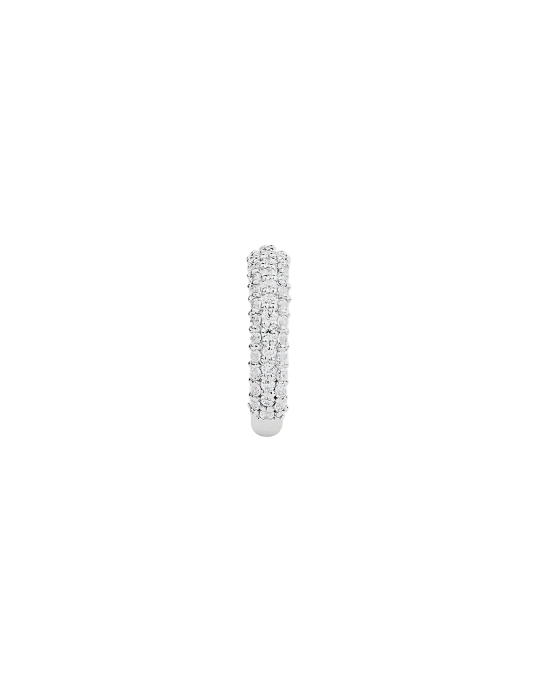 SINGLE SILVER PAVE EAR CUFF - GHALIA - MIRA Y MANO