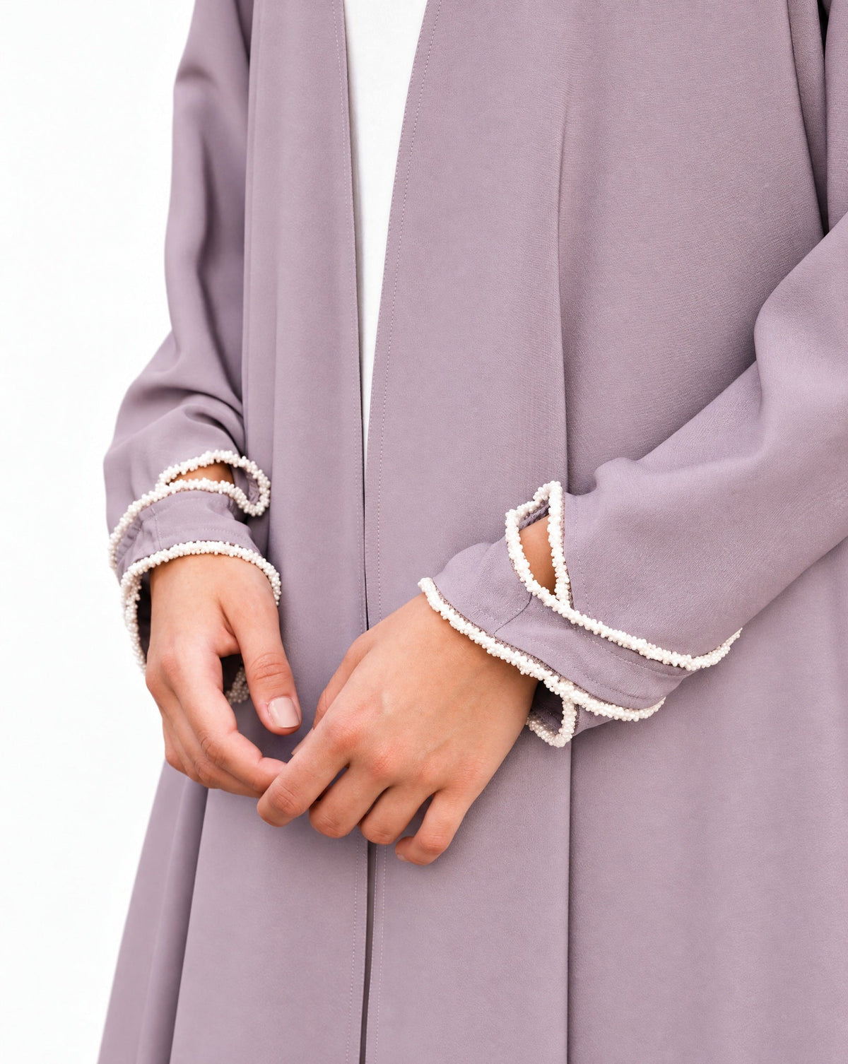 G151-DPRP - Rosy Brown Crepe Abaya - GUL - MIRA Y MANO