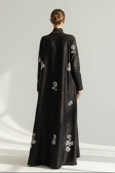G243-BLK ABAYA - GUL - MIRA Y MANO