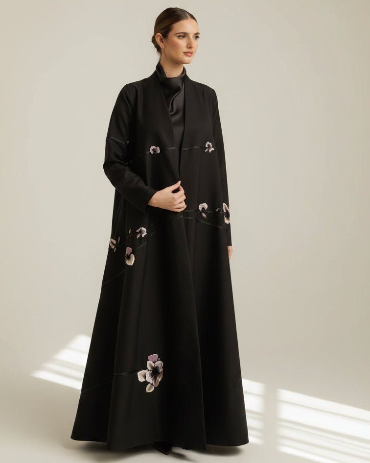 G245-BLK ABAYA - GUL - MIRA Y MANO