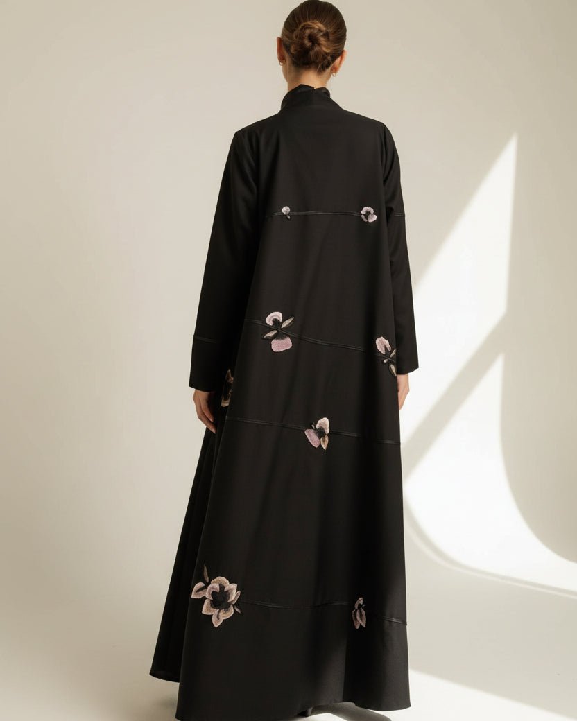 G245-BLK ABAYA - GUL - MIRA Y MANO