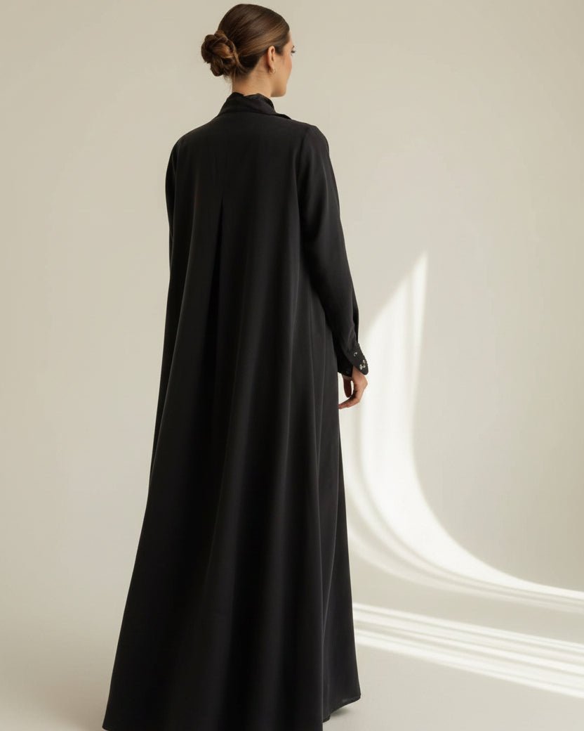 G247-BLK ABAYA - GUL - MIRA Y MANO