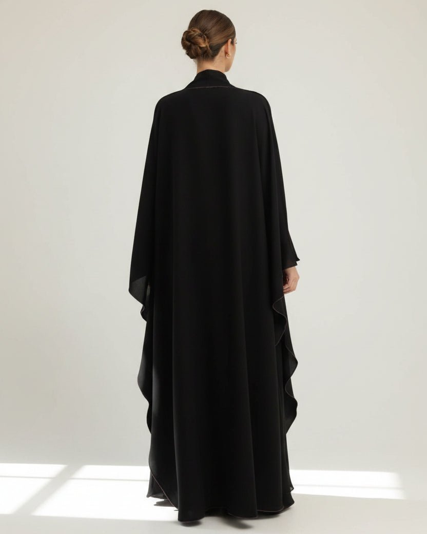 G249-BLK ABAYA - GUL - MIRA Y MANO