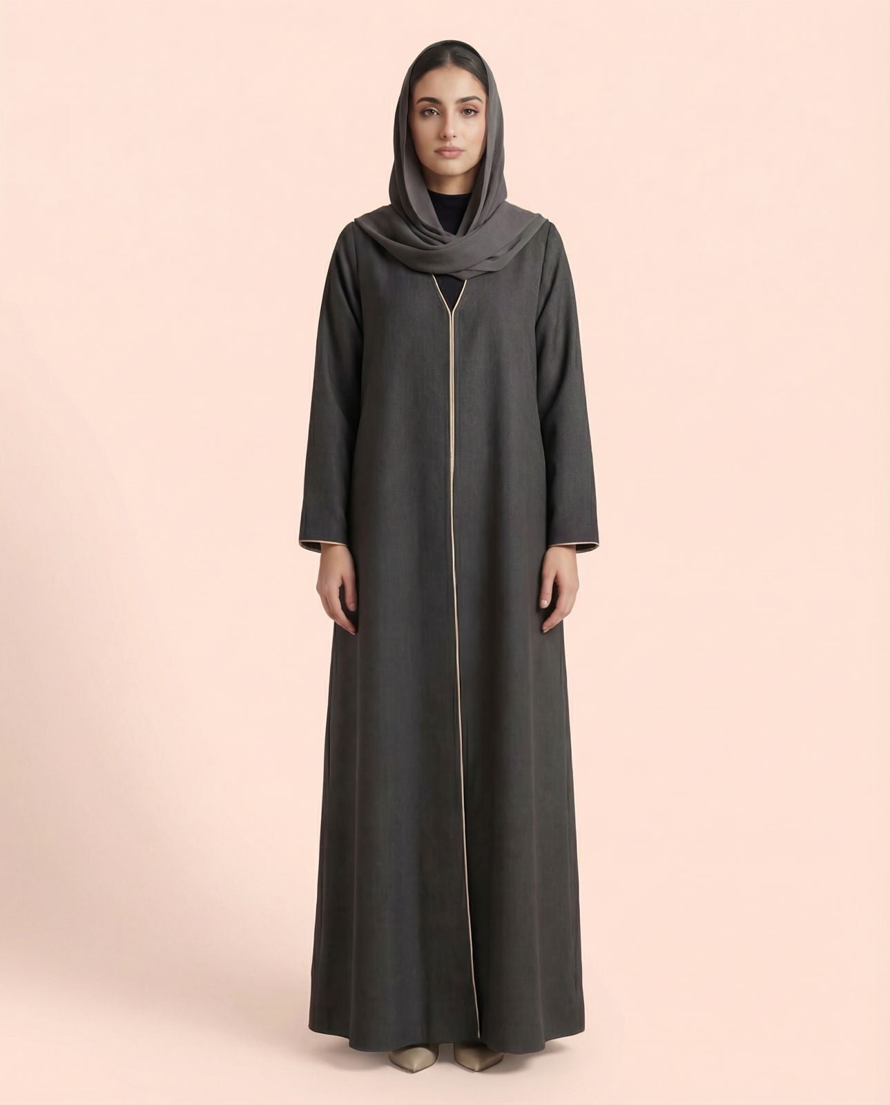HON090 - GY ABAYA - HOUSE OF N - MIRA Y MANO