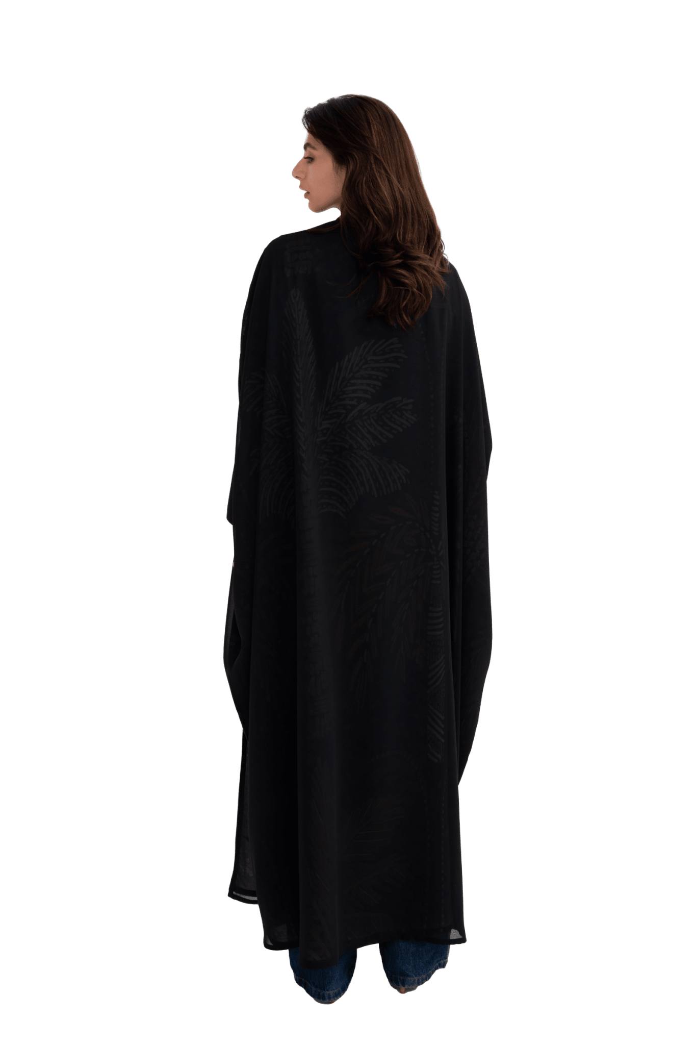 BLACK DOUBLE ABAYA - HOUSE OF SOLE - MIRA Y MANO