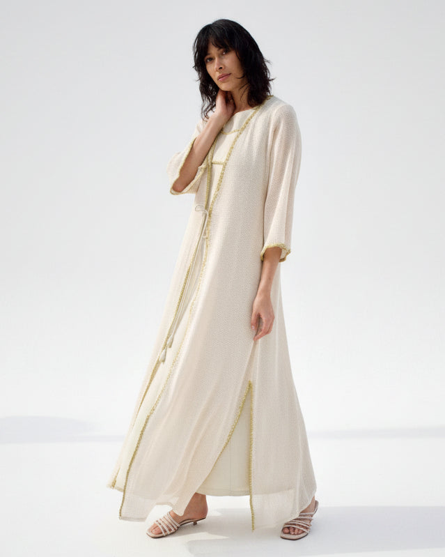 S151CHECK ABAYA SET - JAMELOO - MIRA Y MANO