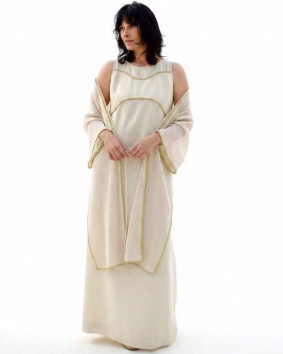 S151CHECK ABAYA SET - JAMELOO - MIRA Y MANO