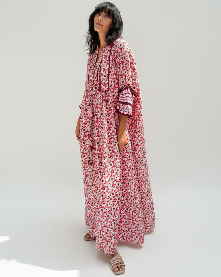 S153 DAISY2 PINK ABAYA SET - JAMELOO - MIRA Y MANO