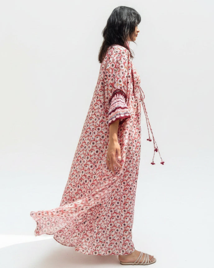 S153 DAISY2 PINK ABAYA SET - JAMELOO - MIRA Y MANO
