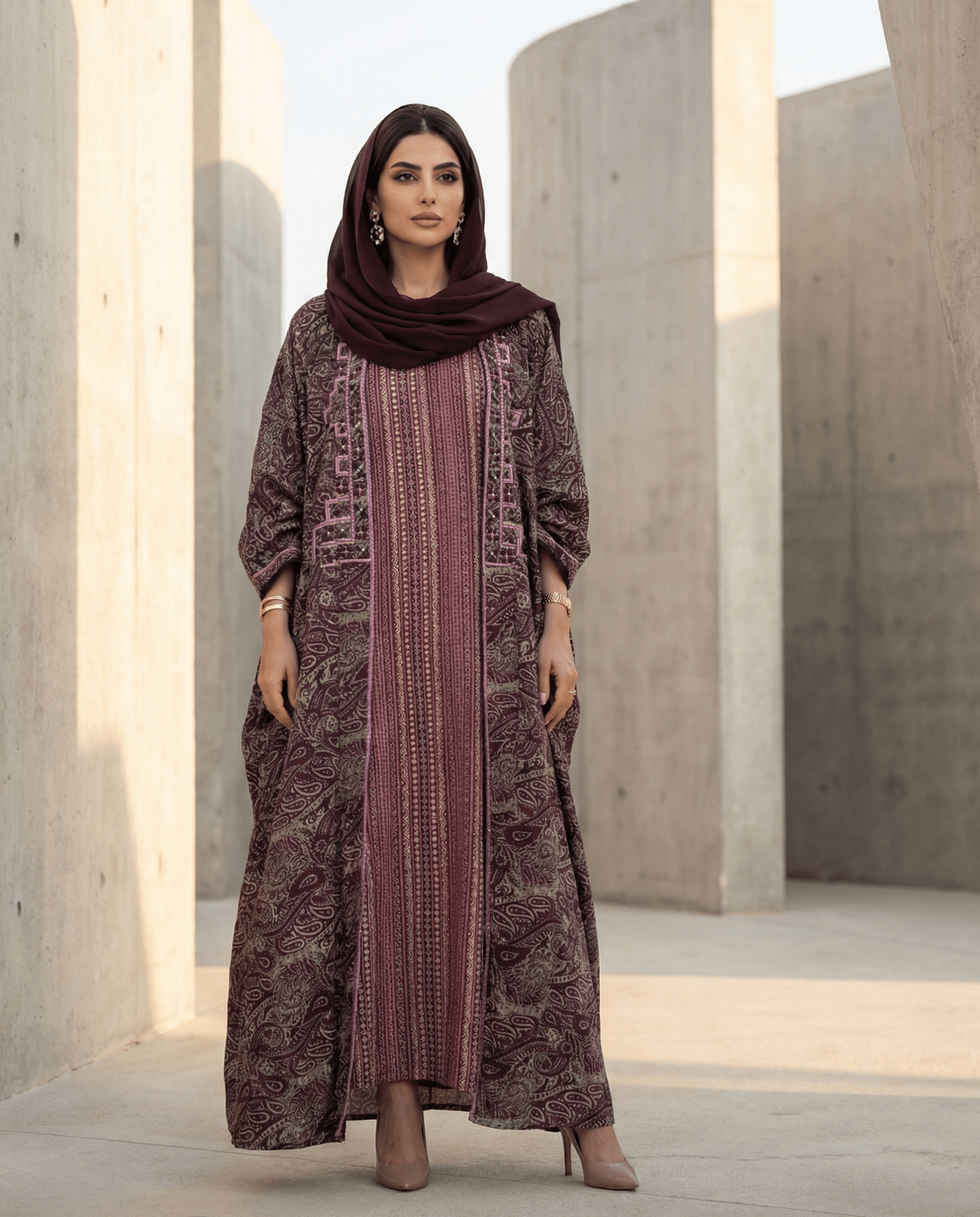 M0785 KRT ABAYA SET - KERTA COLLECTION - MIRA Y MANO