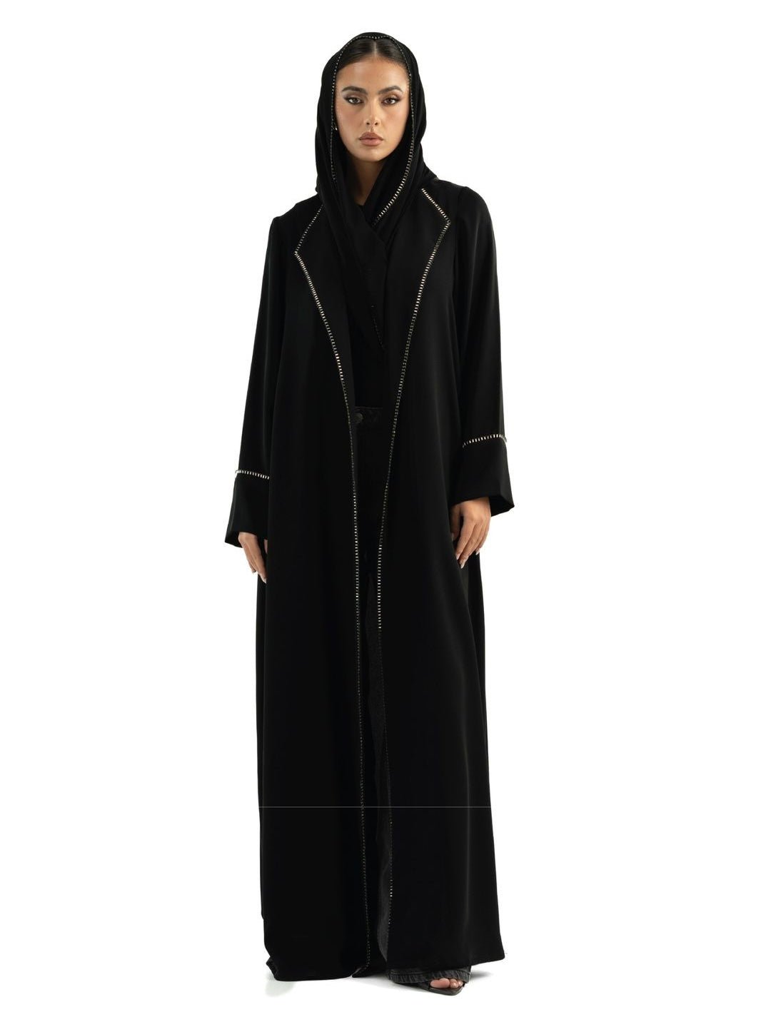 AILA BLACK ABAYA - KHAM - MIRA Y MANO