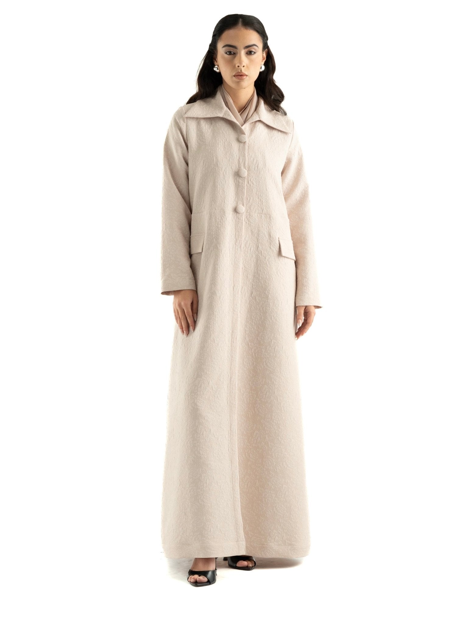 GIA WHEAT BEIGE ABAYA - KHAM - MIRA Y MANO