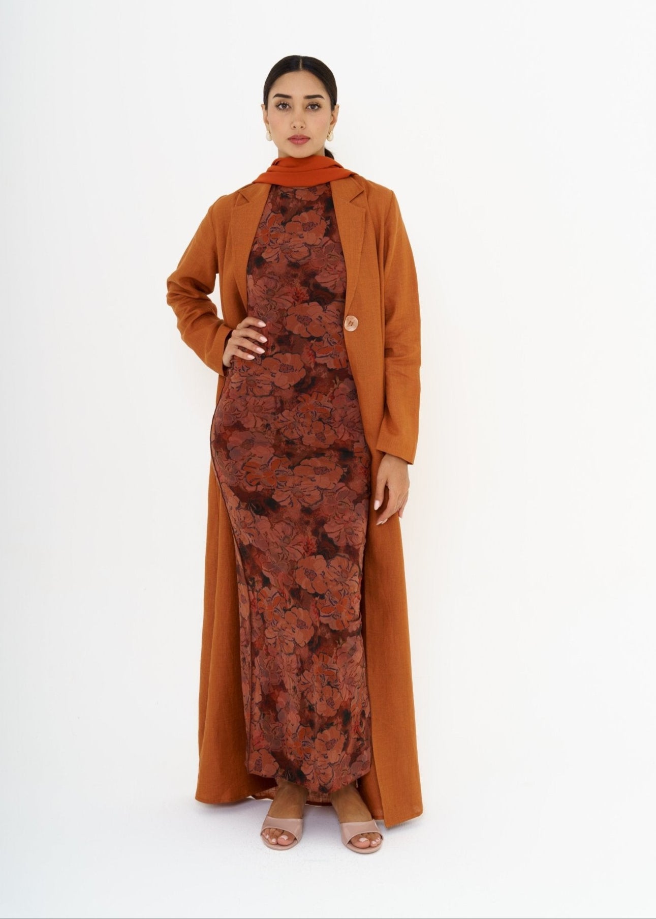 VRR - 01 VERA RUST ROSE DRESS - KHAM - MIRA Y MANO