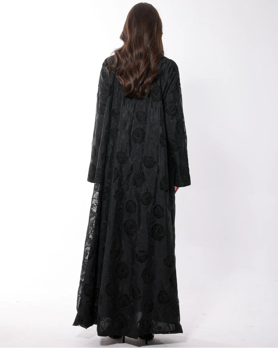 ORGANZA ROSE ABAYA - LA SOIIE - MIRA Y MANO