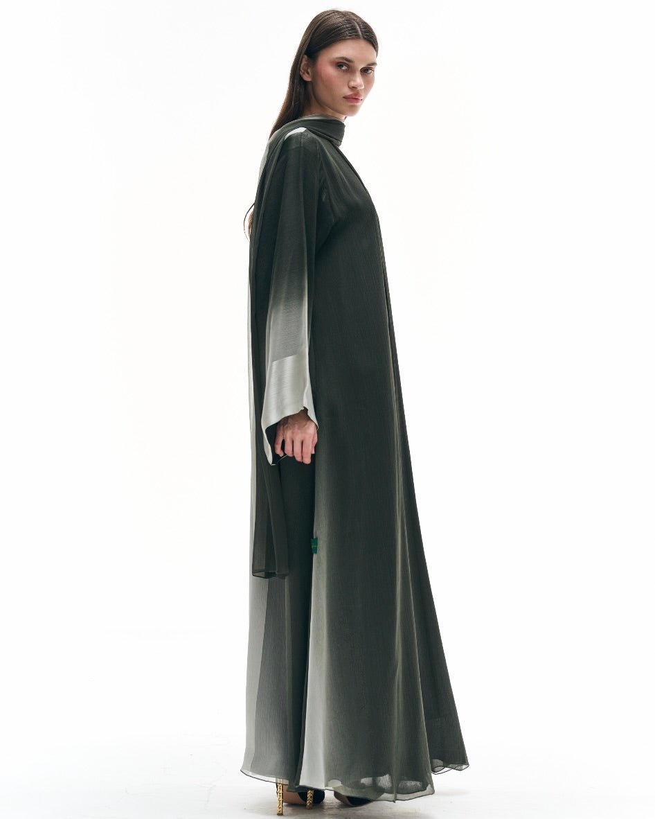 OLIVE GREEN ABAYA - LARA FASHION - MIRA Y MANO