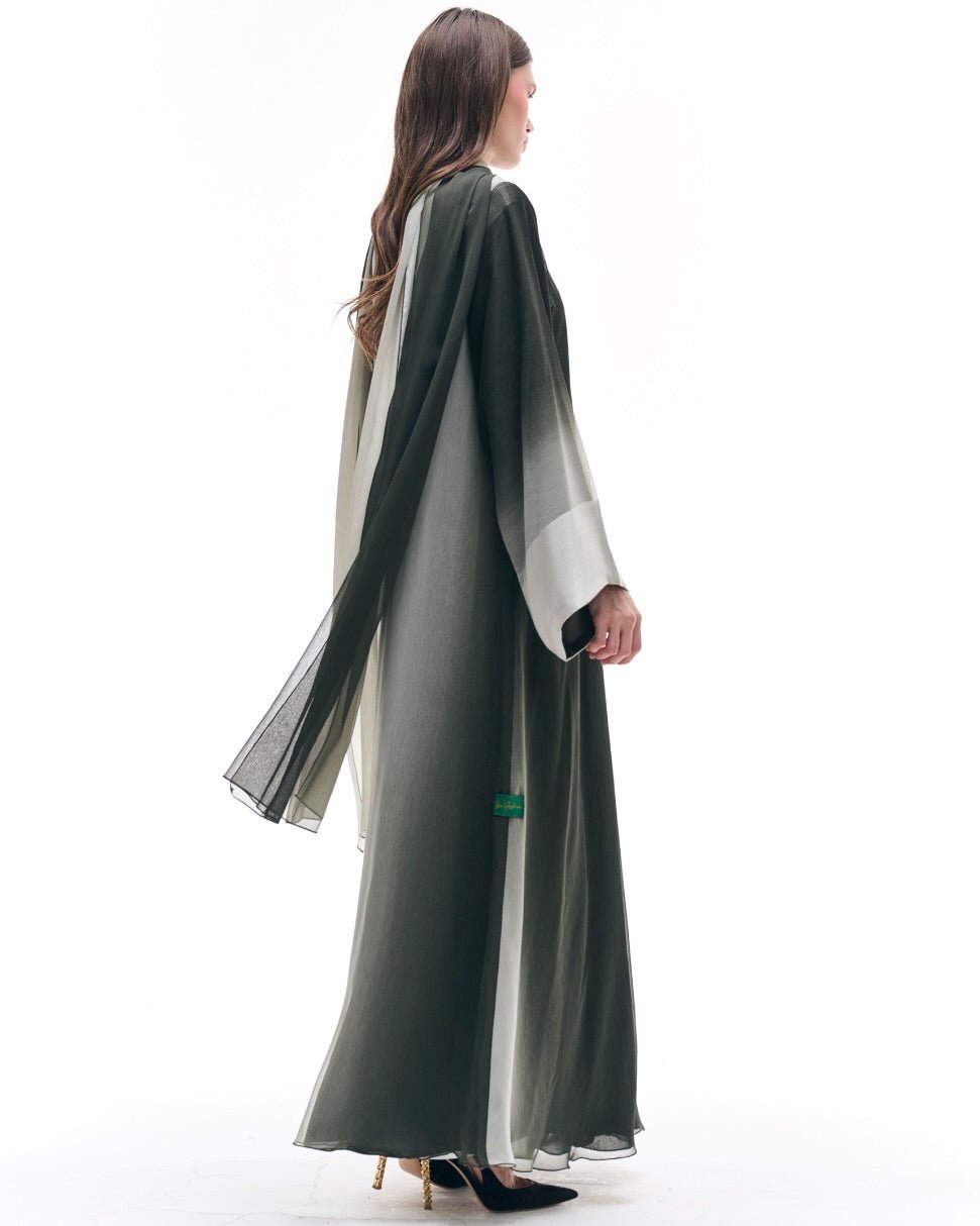 OLIVE GREEN ABAYA - LARA FASHION - MIRA Y MANO