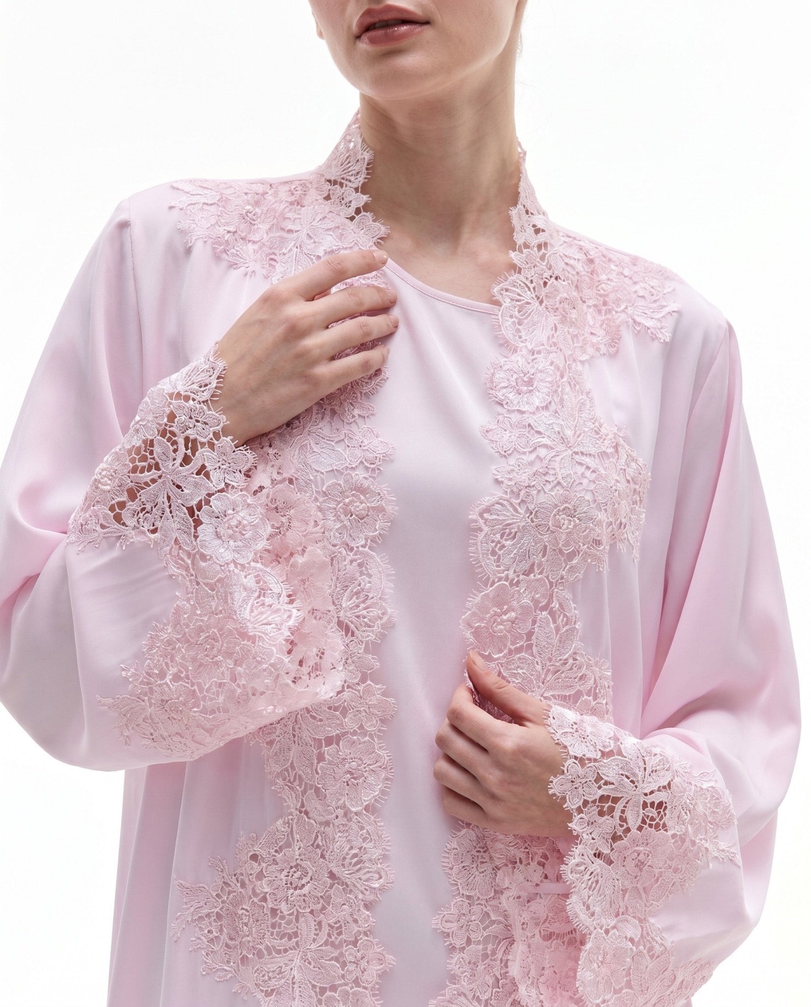 THE FLOWERY PINK ABAYA - LARA FASHION - MIRA Y MANO