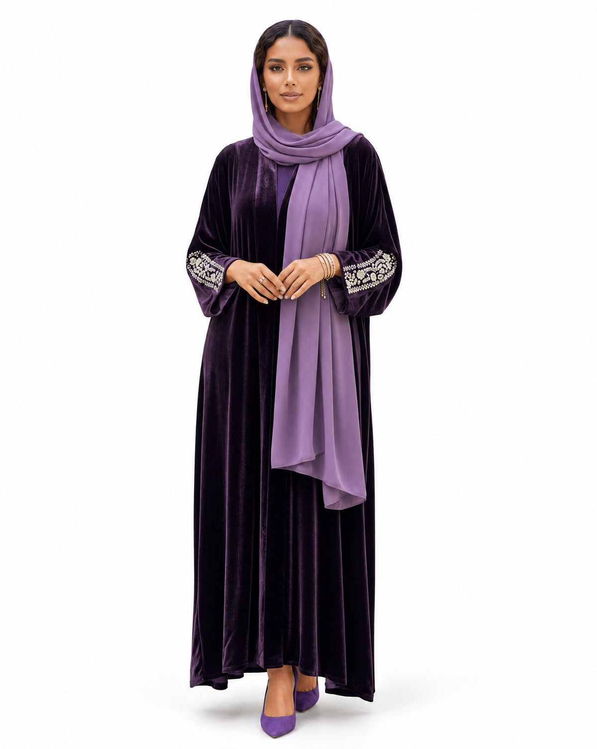 LOOK4-PR ABAYA VELVET - LAYERS-ALI - MIRA Y MANO