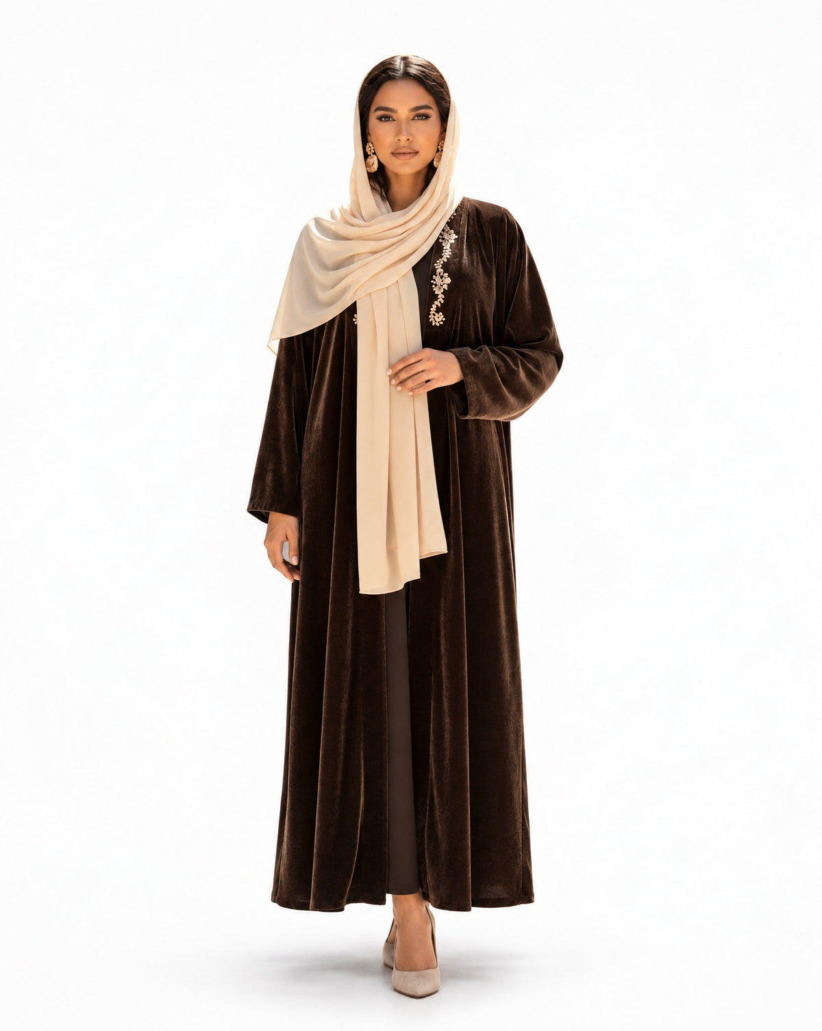 LOOK8-BR ABAYA VELVET - LAYERS-ALI - MIRA Y MANO