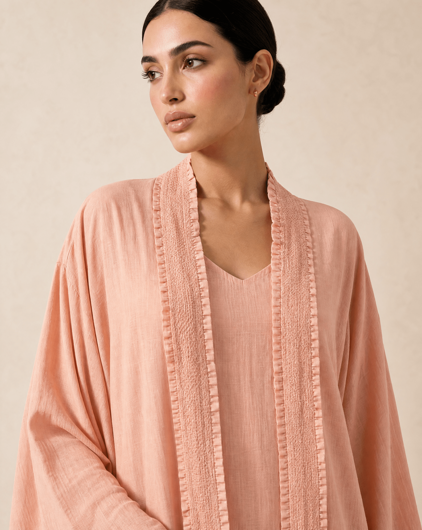 STYLE-10 (KF-105) ABAYA - LAYERS - TLS - MIRA Y MANO